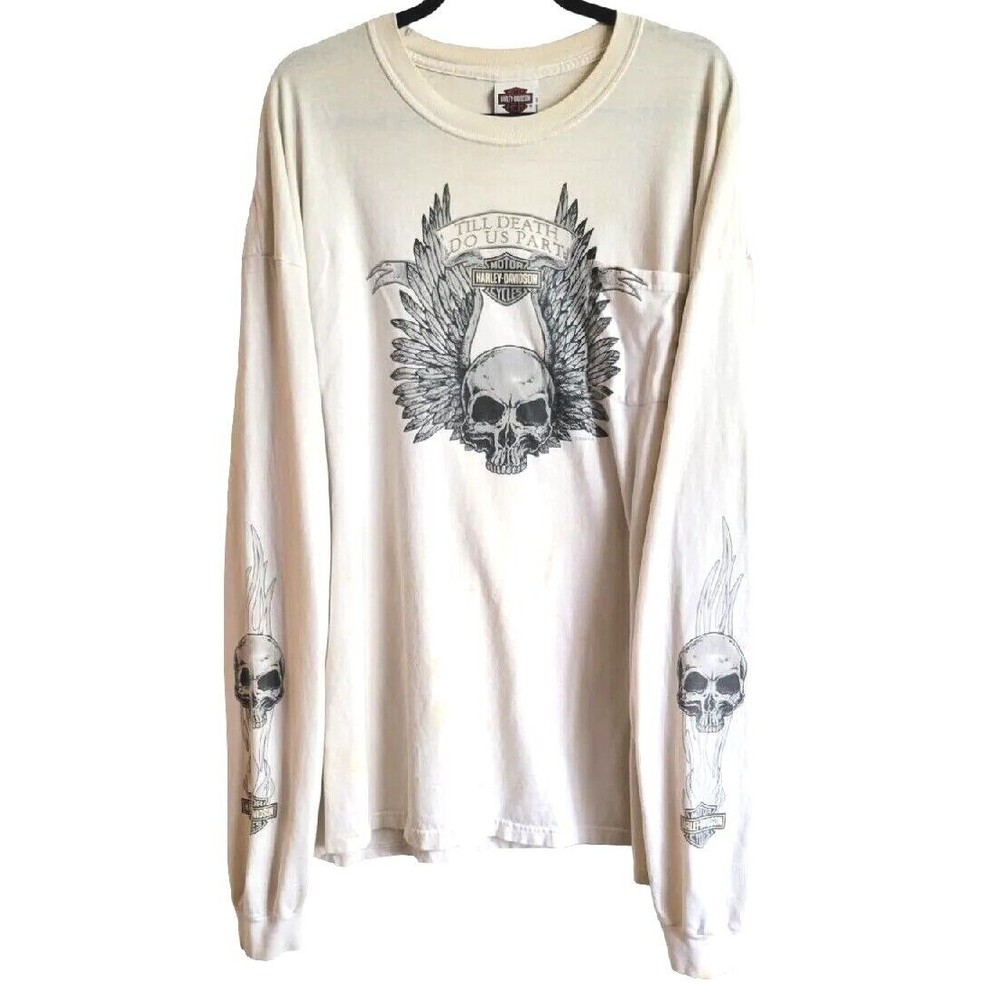 2008 Harley-Davidson Till Death Do Us Part Double Sided Long Sleeve T-Shirt  3XL